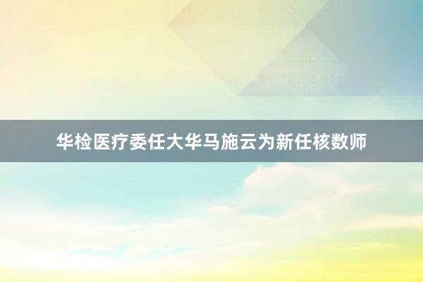 华检医疗委任大华马施云为新任核数师