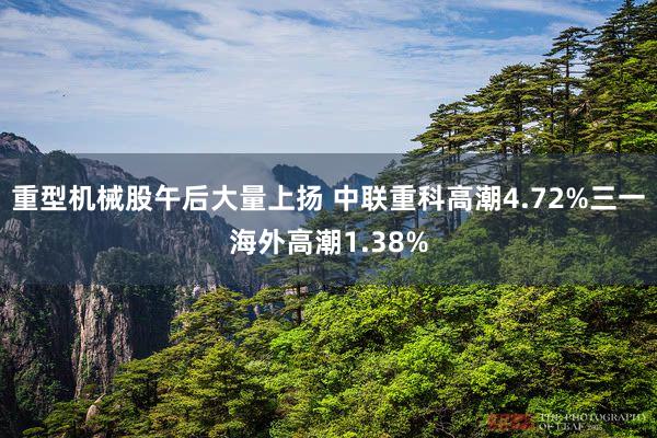 重型机械股午后大量上扬 中联重科高潮4.72%三一海外高潮1.38%